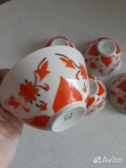 Пиалы Песочное, 1976-1991 гг, 6штук