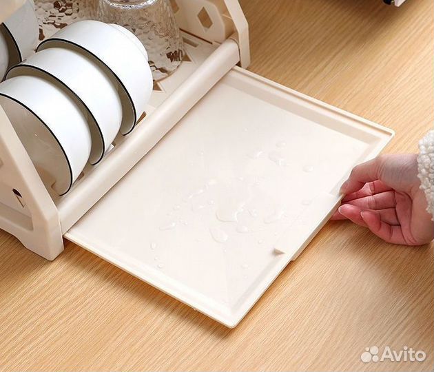 Сушилка для посуды в шкаф двухъярусная 30.5x24x33