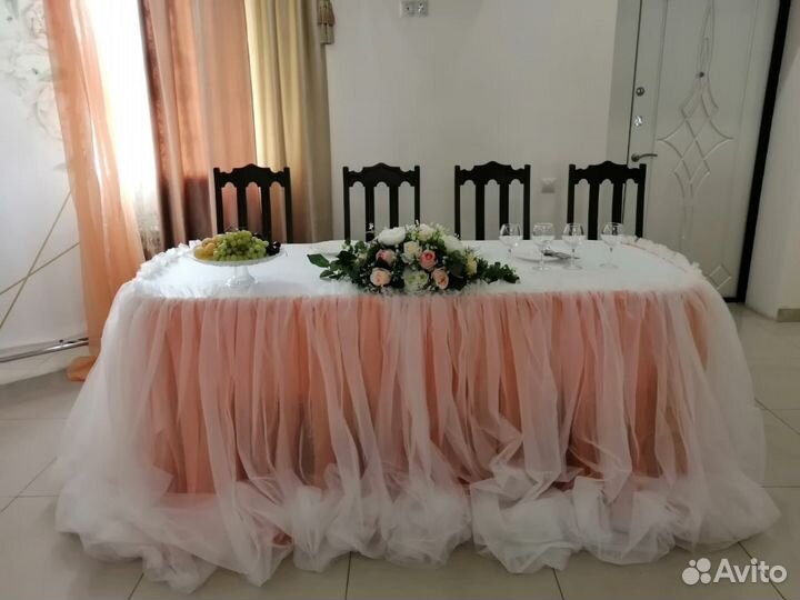 Юбка на свадебный стол