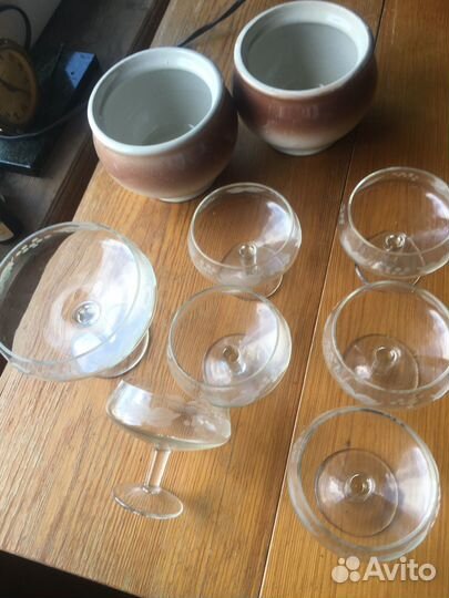 Вазы фужеры рюмки хрусталь