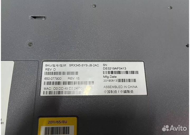 Межсетевой экран juniper SRX345-SYS-JB-2AC