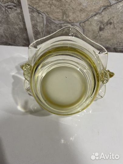 Конфетница цветное стекло винтаж СССР