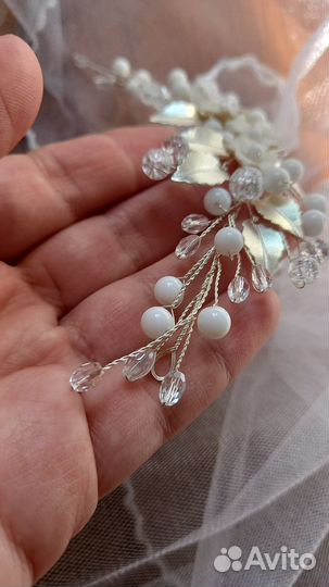 Свадебная диадема, украшение невесты,веточка