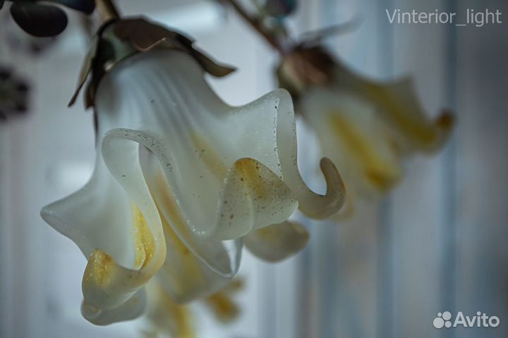 Винтажная люстра СССР «Букет лилий», 90-е гг