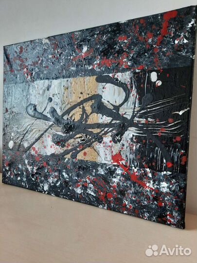 Картина абстракция Интерьерная. Акрил