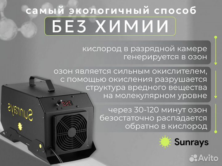 Озонатор воздуха промыш-й Sunrays 10г/ч