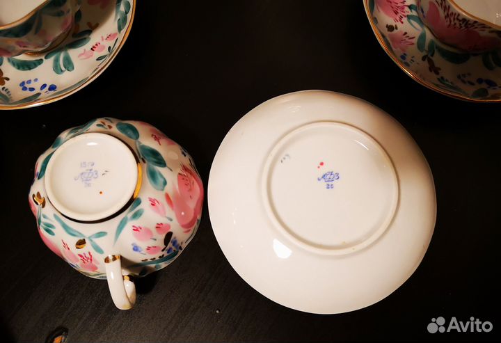 1960е лфз Полный чайный сервиз,тюльпан