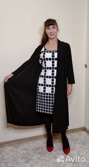 Платье с кардиганом двойка большой размер