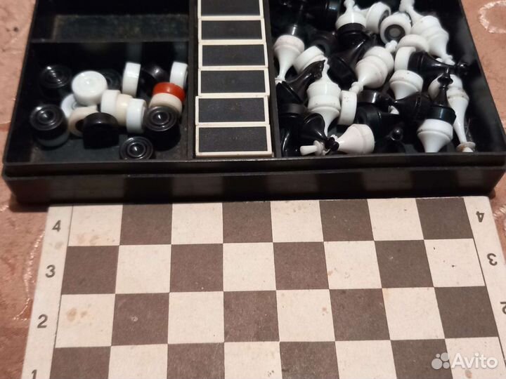 Дорожные шахматы-домино СССР