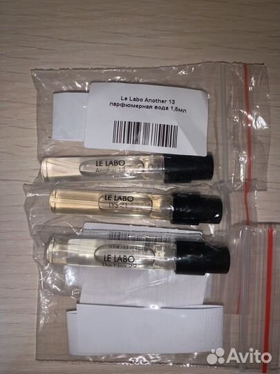 Пробники духов le labo another 13, LYS 41, noir 29