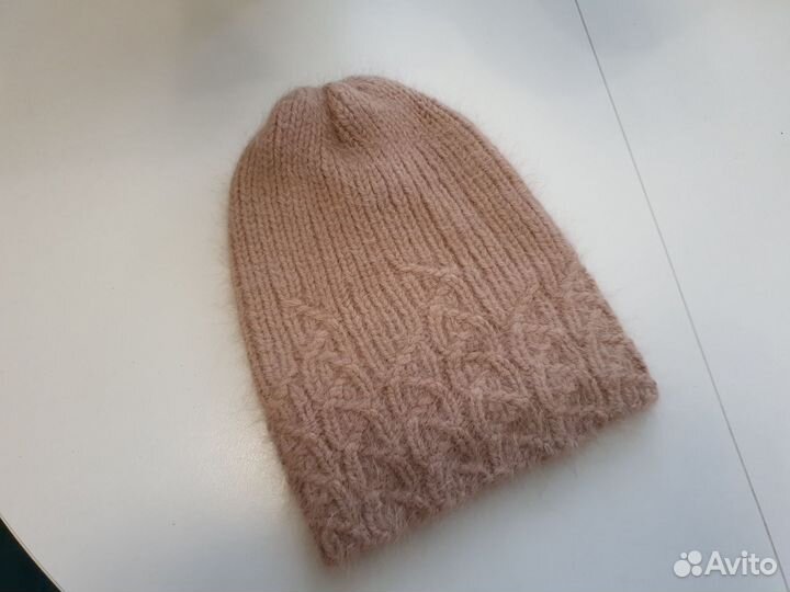 Шапка новая с пухом норки 54 55 см