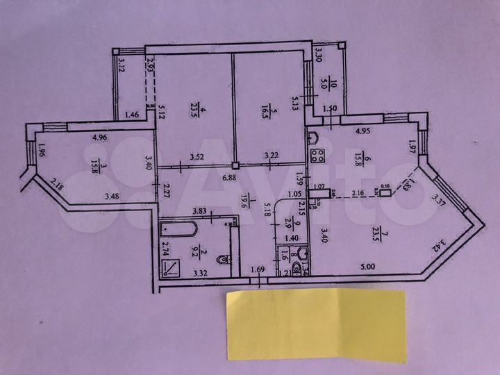 4-к. квартира, 130,9 м², 3/6 эт.