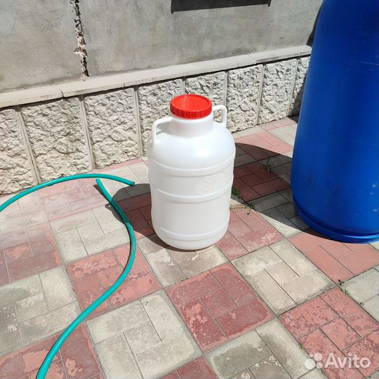 Бак для воды, бочка пластиковая, бу, 50л