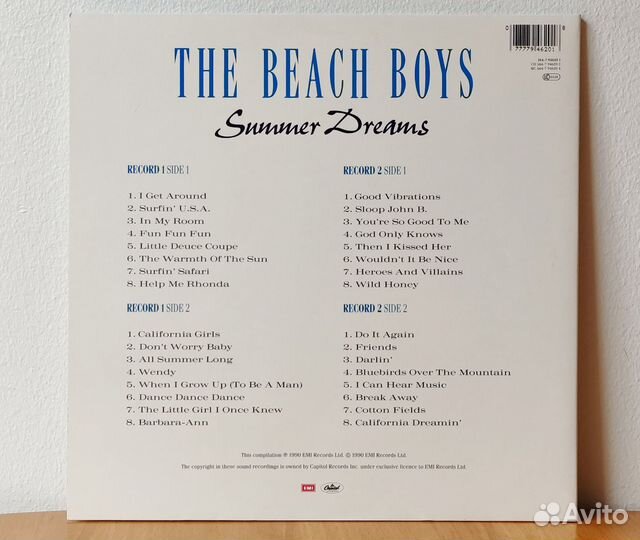 The Beach Boys – Summer Dreams (винил, 2LP), 1990