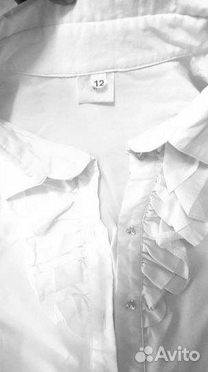 Блузка школьная нарядная 10-12лет