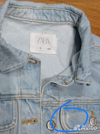 Куртка джинсовка Zara р. 134 и ветровка 128