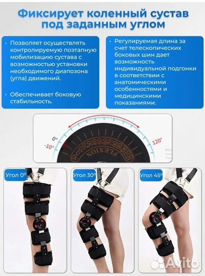 Ортез на коленный сустав с шарнирами