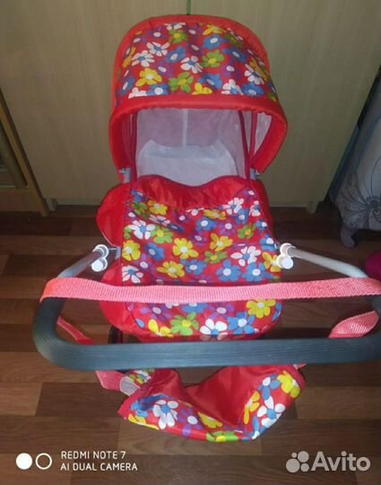 Игрушечная коляска новая с сумкой