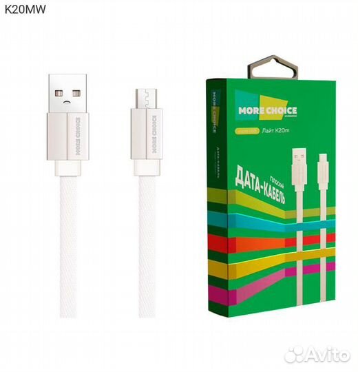 USB кабель More choice K20M microUSB (M) - USB Ty