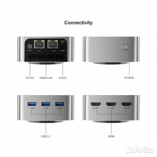 Неттоп мини пк Intel Celeron Quad Core N100/8/256