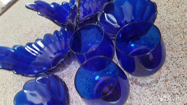 Кобальтовые салатники