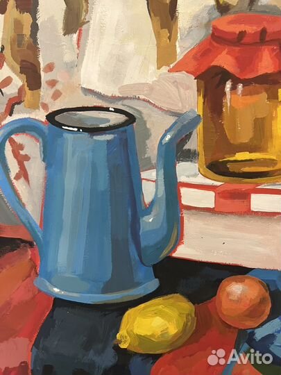 Живопись натюрморт цветной