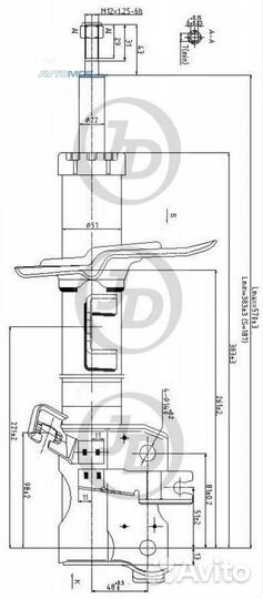 Амортизатор передний правый JAS0302 just drive