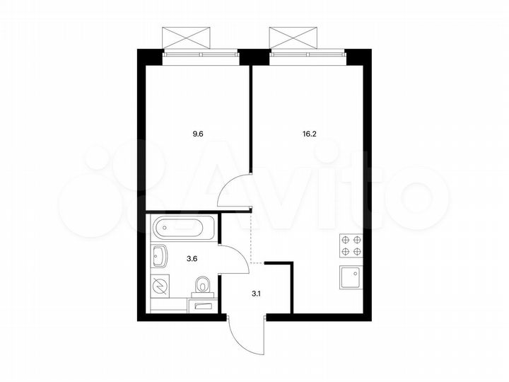 1-к. квартира, 32,5 м², 20/33 эт.