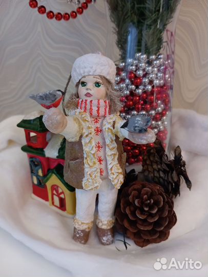 Ватные елочные игрушки