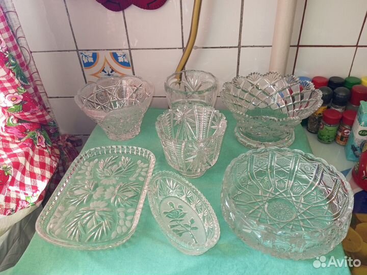 Хрусталь ваза, конфетница Югославия, Чехословакия