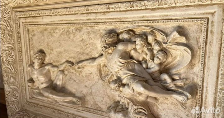 Скульптура Сотворение Адама панно барельеф гипс