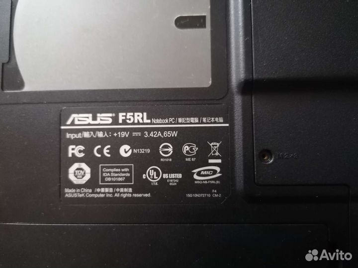 Ноутбук asus F5RL