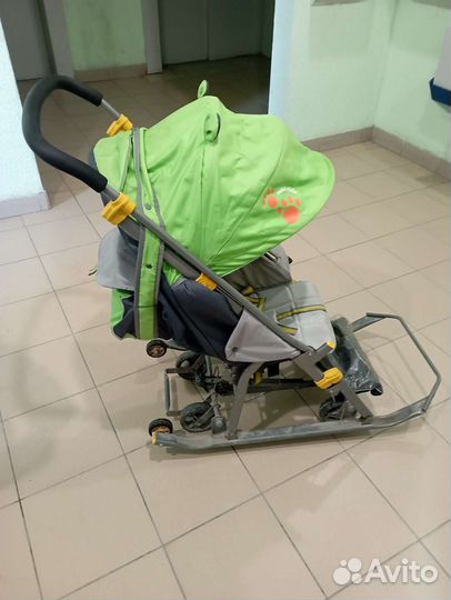 Санки коляска с колесами