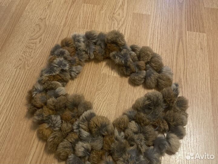 Шарф из меха зайца очень мягкий