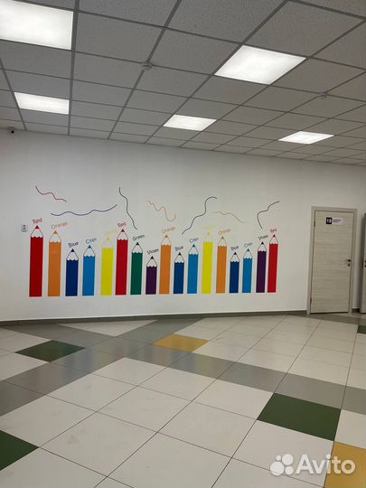 Настенная печать. Роспись стен. Логотип за час