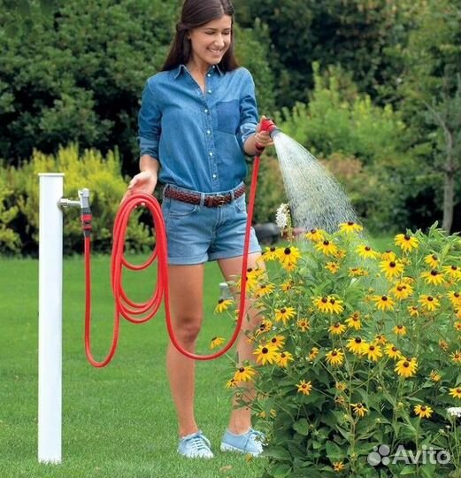 Шланг поливочный растягивающийся 62 метра