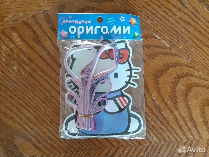 Hello kitty звёздочки оригами