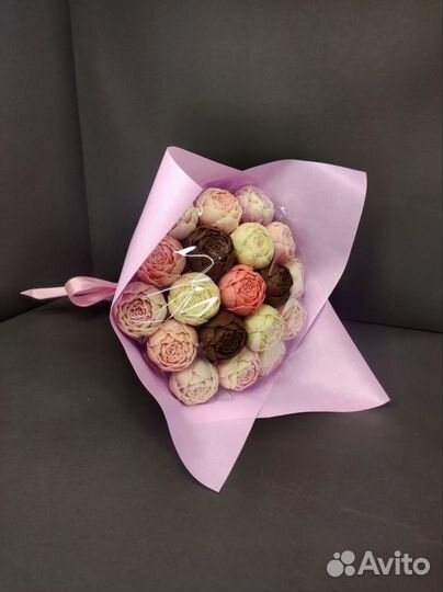 Шоколадные Пионы - 19 шт в Букете