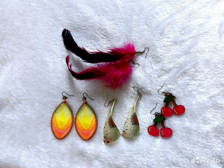 Серьги бижутерия пакетом