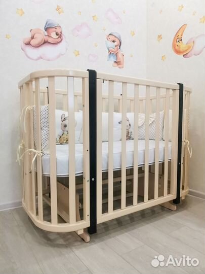 Кроватка детская овальная