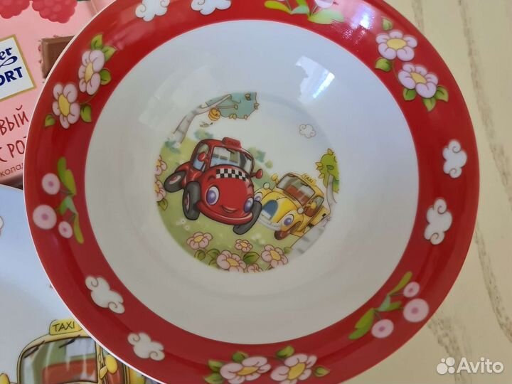 Детский набор посуды, Автомобили