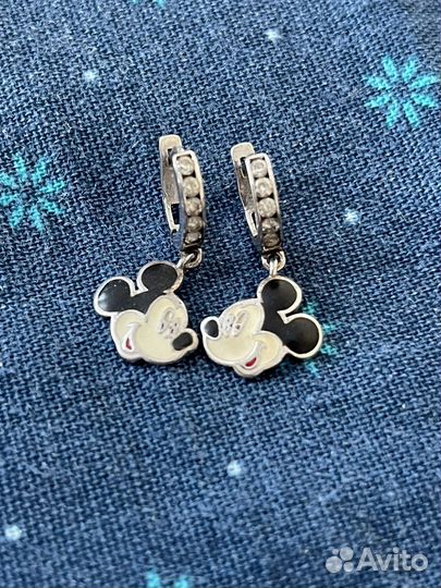 Серебряные серьги детские 925 пробы