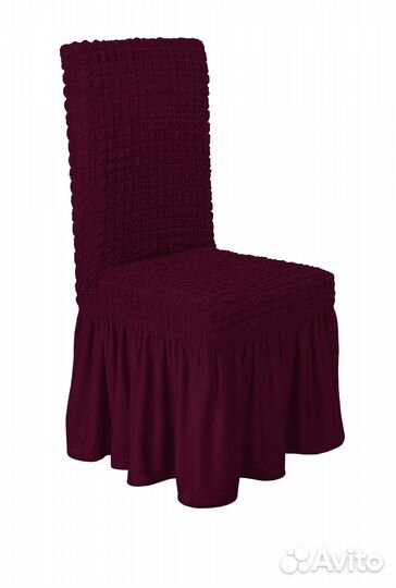 Чехол на стул со спинкой Venera, цвет Бордовый