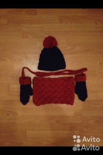 Шапка, варежки и снуд