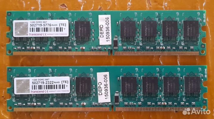 Оперативная память Transcend, 2 планки