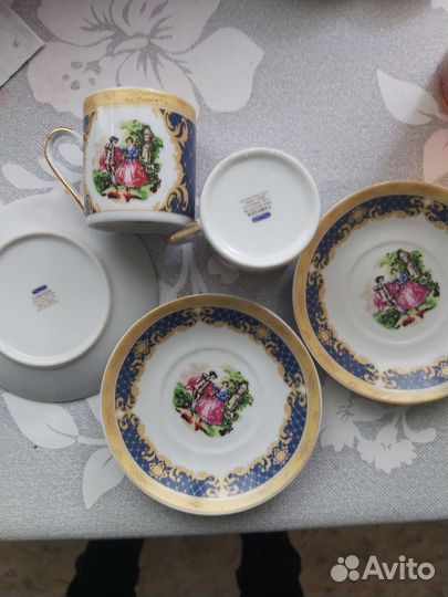 Чайные кофейные наборы золото24карата