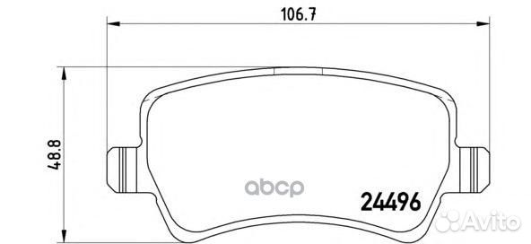Колодки тормозные, передние задние P86021 Brembo