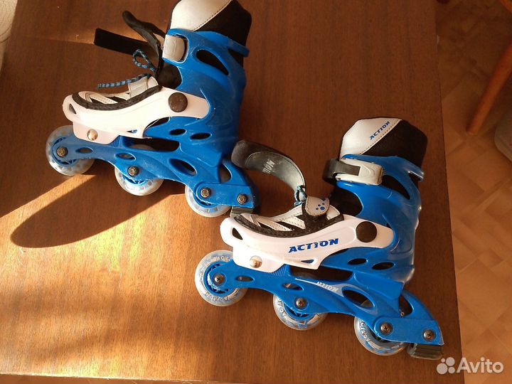 Роликовые коньки детские р 31-34 +шлем+защита