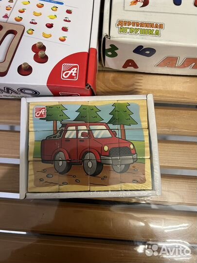 Развивающая игра деревянные кубики новые