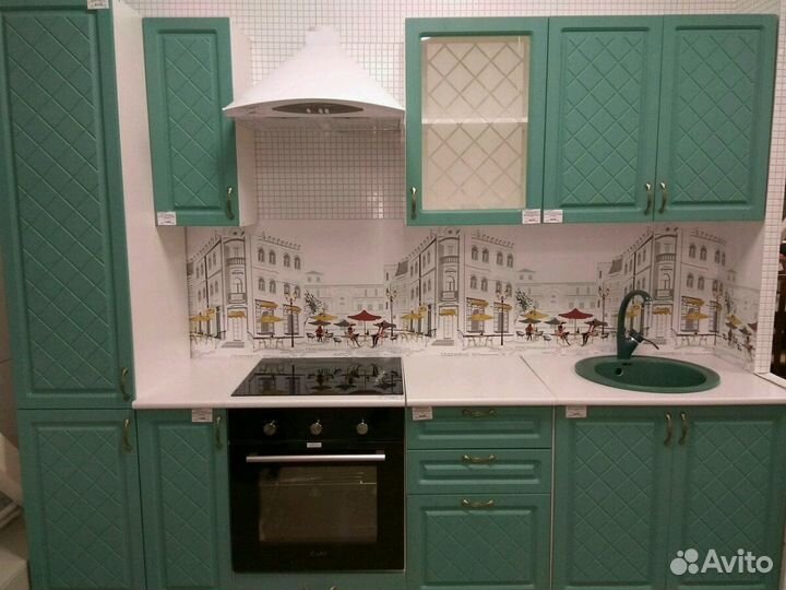 Кухонный гарнитур Модена бирюза